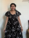 Black Kota Threadwork Maxi Dress